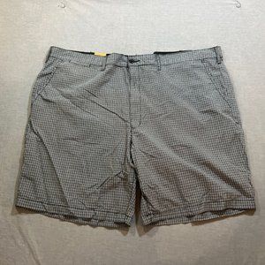 Nautica Jeans Co. Shorts Mens 52 Black Plaid Chino Belted‎ Button Men.